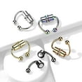 thumbnail image 3 of Magnetic Clip On Fake Non Piercing Septum Horseshoe Circular Barbell, 3 of 4