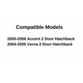 thumbnail image 3 of Passenger Right Side Door Window Door Glass Compatible with Hyundai Accent/Dodge Verna 2 Door Hatchback 2000-2006 Models, 3 of 5