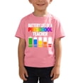 thumbnail image 5 of Boys Pink Funny Kids T-Shirt, Preschool Teacher Battery Life Graphic Tee, Cotton Shirt for Teacher Appreciation & Back to School, Kids to Youth Sizes,Size 9 T, 5 of 7