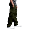 thumbnail image 4 of Men Breathable Athletic Cargo Jogger Pants Drawstring Elastic Waist Loose Fit Sweatpants Multi Cargo Pockets Casual Outdoor Walking Trousers XL, 4 of 8