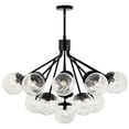 thumbnail image 4 of 52702BK Kichler Lighting Silvarious - 16 Light Chandelier-26 Inches Tall and 38 Inches Wide-Black Finish-Clear Crackle Glass Color, 4 of 8