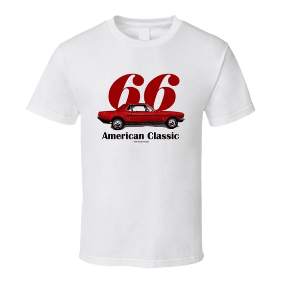 66 Mustang American Classic Red Ponycar Gift T Shirt