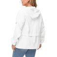 thumbnail image 5 of Avoogue Women Plus Size Waterproof Rain Jacket Raincoat Packable Outdoor Hooded Windbreaker, 5 of 8