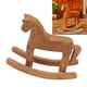 thumbnail image 1 of Caballo Balancín De Madera Antiguo De La Suerte Tallado A Mano Caballo De Troya Decoración De Mesa Para El Hogar Salón Oficina Dormitorio, 1 of 7
