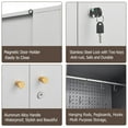 thumbnail image 7 of Marcree 73''H Outdoor Waterproof Storage Cabinet, Utility Closet, Garden Tool Organizer Sheds with Lock Doors and Shelves, Locking Cabinets for Backyard, Patio(GreyWhite), 7 of 7