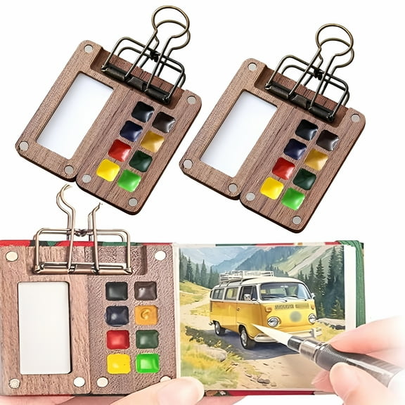CCOCC Painting supplies Travel Paint Paint Bundle Mini Watercolor Set Mini Watercolor Travel Paint With Clip Portable Paint For Travel