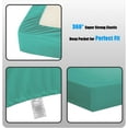 thumbnail image 6 of Chezmoi Collection Liam 7-Piece Turquoise Bed in a Bag King Comforter Set with Sheets Medallion Embossed Bedding Set, 6 of 9