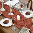thumbnail image 4 of Camino de Mesa Artoid Mode Boho Gasa de Queso Terracota, 4 of 6