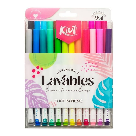 Marcadores Norma Kiut Lavables 24 Piezas