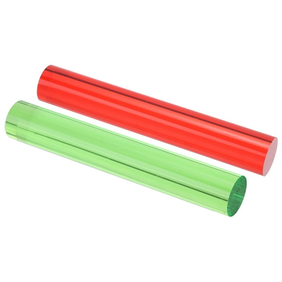 Uxcell Crystal Ping Pong Rubber Roller Table Tennis Racket Roll Stick Bar, Red/Green 2 Pack