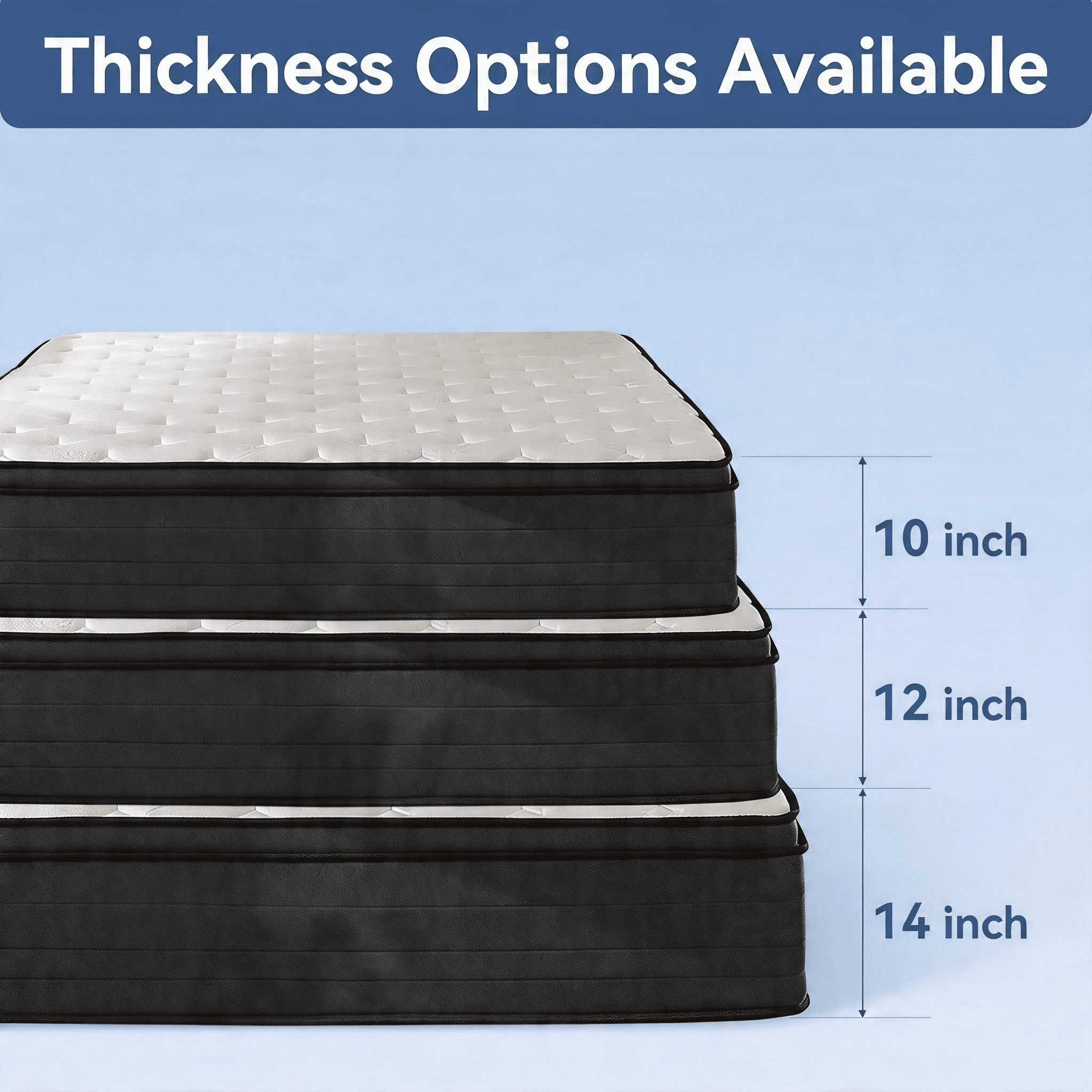 14 inch Full Size Mattress, Gel Memory Foam Euro Top Hybrid Mattresses, Medium Firm, Bed in a Box, Certipur-US & Oeko-Tex Certified, Pressure Relief, Motion Isolation