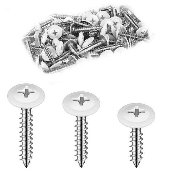 White Screws Wood White Sheet Metal Screw Thread Truss Head Fast Self Tapping White Pan Cabinet Screws