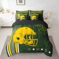 thumbnail image 2 of jejeloiu Rugby Ball Game 7-Piece Bedding Comforter Set,Football Sports King Bedding Sets For Men Women Reversible, 2 of 8
