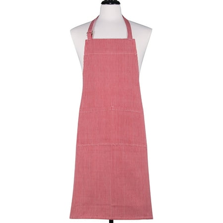 Railroaded Stripe - HIC Red Railroad Stripe Apron, cotton By HIC Harold Import Co