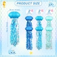 thumbnail image 4 of 6 Pack Jelly Fish Paper Lanterns, Hanging Gradient Blue Paper Lanterns for Birthday Mermaid Theme Under The Sea Ocean Party Baby Shower Kids Room Decorations, 4 of 7