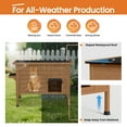 thumbnail image 4 of MUCHENGHY Outdoor Heated Cat House, Weatherproof Insulated Feral Shelter for Winter, 2 Doors & Openable Roof, Brown, 4 of 7