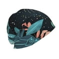 thumbnail image 3 of Salouo Black Panther Floral Illustration Print Unisex Beanie Hat,Knitted Baggy Skull Cap Winter Warm Hats Beanie Sleep Hats Cancer Headwear Caps for Women & Men 1 Pieces, 3 of 7