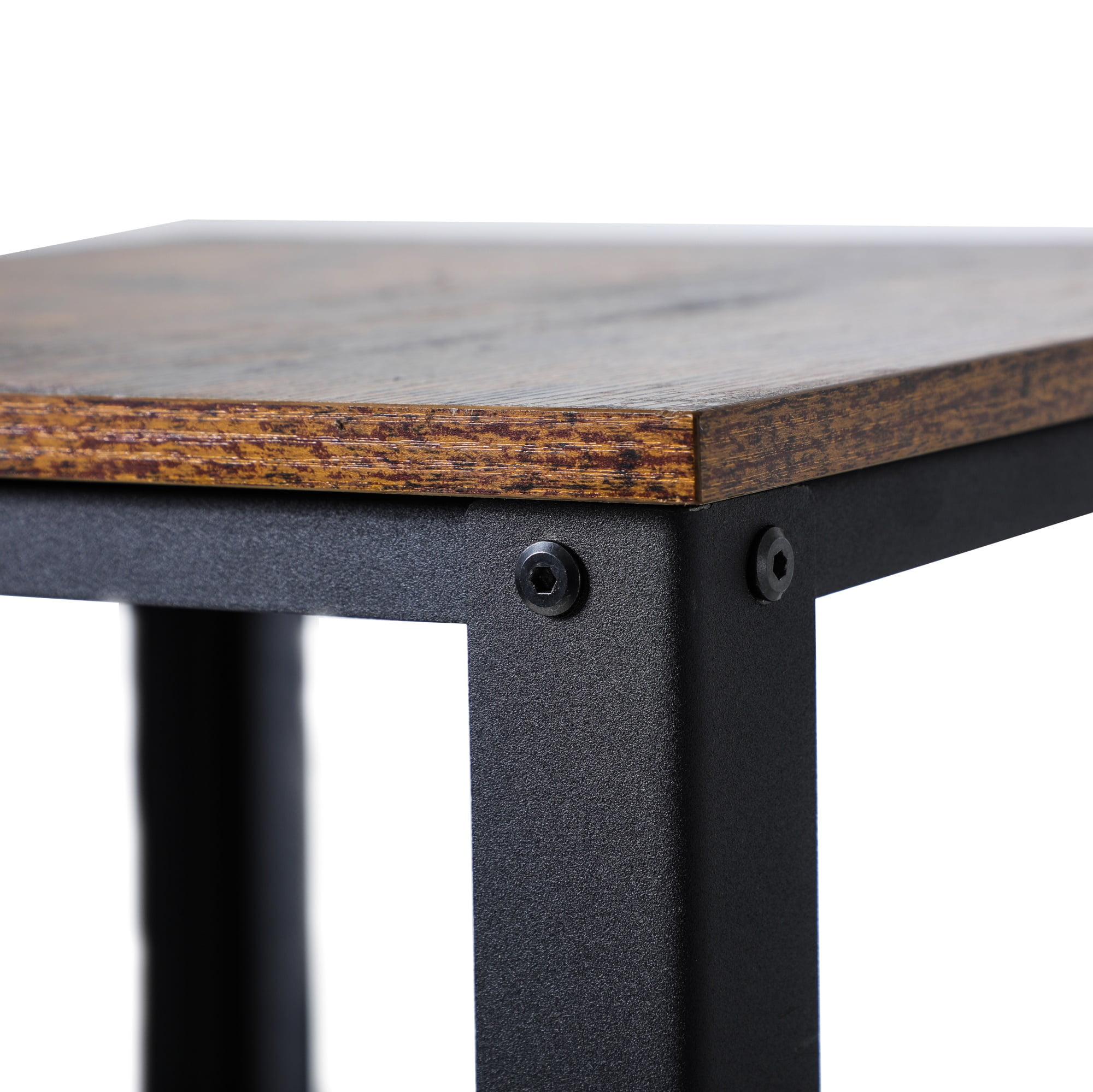 Lowestbest Modern 17" Square Side Table, 2-Tier Coffee Tea, End Table, Nightstands, Accent Side Table, Rustic Brown Lowestbest Modern 17" Square Side Table, 2-Tier Coffee Tea, End Table, Nightstands, Accent Side Table, Rustic Brown