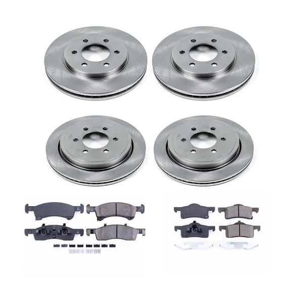 Ultimate Brakes Front and Rear Semi-Metallic Brake Pad and Rotor Kit with Hardware WM81036