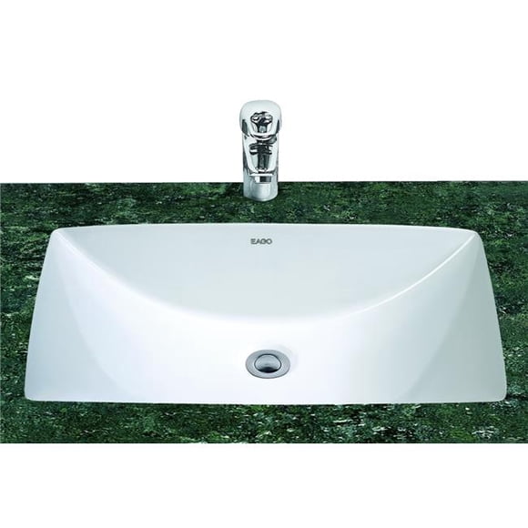 Eago BC227 White Ceramic 22 x 15 in. Undermount Rectangular Bathroom Sink