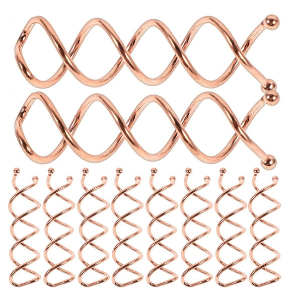 Raindrops Golden Metal Spiral Hair Clips for Women Perfect for Decoration and All Hair 20 Pieces