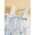 thumbnail image 4 of Seyurigaoka Toddler Baby Girls Summer Lovely Tulle Mesh Dress, Floral Embroidery Sleeveless Sweet Tulle Dress, 4 of 8