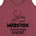 thumbnail image 3 of Woodstock - 3 Days of Peace & Music - Outline Drawing - Women's Racerback Tank Top, 3 of 5