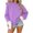 Purple, variant on Tqcoqu Women's Solid Crew Neck Pullover Sweatshirt,Fake Two Piece Ruffle Flounce Cuff Long Sleeve Loose Casual Tops For Fall Winter,Black Women's S-XXL