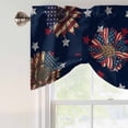 thumbnail image 5 of Tie Up Valances for Windows, Independence Day Adjustable Valance Curtains Window Treatment for Living Room, Blue Stars Stripes Sunflower Modern Rod Pocket Kitchen Curtains & Drapes 54x18 Inch, 5 of 9