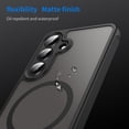 thumbnail image 5 of Asuwish Compatible with Samsung Galaxy S25 5G Magnetic Phone Case Translucent Matte Anti-fingerprint Back Military Grade DropProof Shockproof Protective Cell Cover for S 25 25S G5 Women Men Black, 5 of 10
