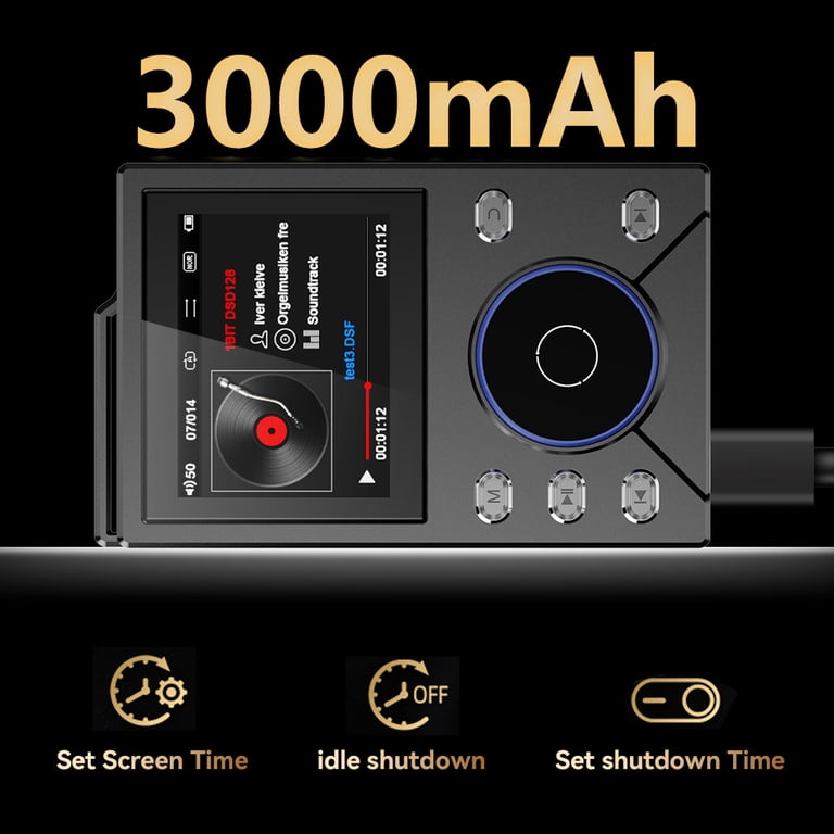 MP3プレーヤー Bluetooth5.4 音楽プレーヤー HIFI ロスレス 144GB HiFi MP3 Player with Bluetooth5.4,Lossless DSD High