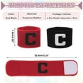 thumbnail image 2 of Uxcell Brassards Élastiques Ajustables pour Capitaine de Soccer, Badge de Protection Sportive (2 Pack, Rouge/noir), 2 of 6