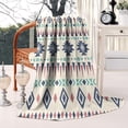thumbnail image 4 of Colorful Geometric Triangle Diamond Pattern Blanket,Comfortable Soft Flannel Throw Blanket,All Season,Warm Lightweight Blankets for Sofa Bed Couch Living Room Chair,50"x60", 4 of 4