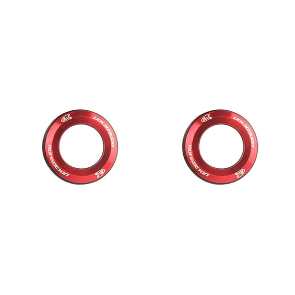 Toystoory Bike Bowl Cover 28.6mm Pipe Headset Caps Piezas de aleación de aluminio para mantenimiento de reparación profesional Rojo Rojo 2piezas