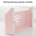 thumbnail image 3 of Langgg Router Holder Storage Box Wall Mounted Remote Control Magazine Organizer Plastic Wire Cord Rack, Pink, 3 of 7
