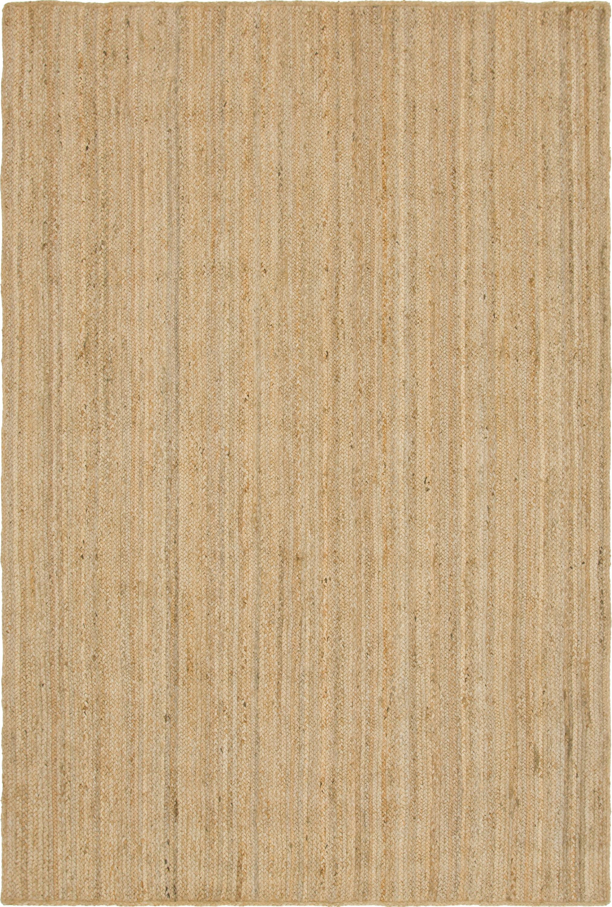 Unique Loom Dhaka Braided Jute Natural Fiber Vintage Area Rug or Runner