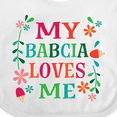 thumbnail image 4 of Inktastic My Babcia Loves Me Girls Baby Bib, 4 of 4