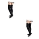 thumbnail image 1 of Guardurnaity 1 par de medias de punto de Color sólido, calcetines altos para mujer, calentadores de piernas, accesorios para zapatos, medias Negro 2piezas, 1 of 6