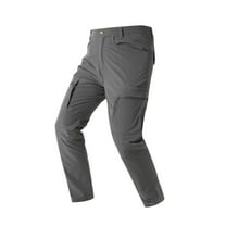 Mens Cargo Work Pants Washed Hiking Pants for Men Ripstop Tactical Pants Multi Work Pants with Zip Pockets Men's Double Knee Scratch Pants Fishing Hiking Joggers Pants for Men