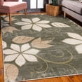 thumbnail image 3 of Floral Decorative Rug, Delicate Flowers with Swirling Ivy Branches Leaves Tulips Vintage Style of Art, Quality Carpet for Bedroom Dorm and Living Room, 6 Sizes, Slate Brown, by Ambesonne, 3 of 4