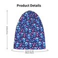 thumbnail image 4 of Pofeuu Blue Skull Flower Print Toddler Beanies for Boys Baby Warm Slouchy Skullcap Hats Toddler Beanie Knit Caps Hats for Kids, 4 of 7