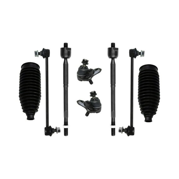 Kit 8 Pc Front Suspension Inner Tie Rod Ends Steering Gear Bellow Boots Stabilizer Sway Bar Links Ball Joints Fits select: 2004-2009 TOYOTA PRIUS
