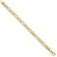 thumbnail image 2 of 10k Yellow Gold Bracelet Chain Styles Figaro 7 mm 8 in Hand-Polished Link, 2 of 2