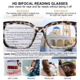 thumbnail image 4 of MARE AZZURO Bifocal Reading Glasses Women Blue Light Blocking Readers 1.0 1.25 1.5 1.75 2.0 2.25 2.5 2.75 3.0 3.5 (Leopard, 1.25) UV400 Protection with Spring Hinge, Polycarbonate Lens, 4 of 7