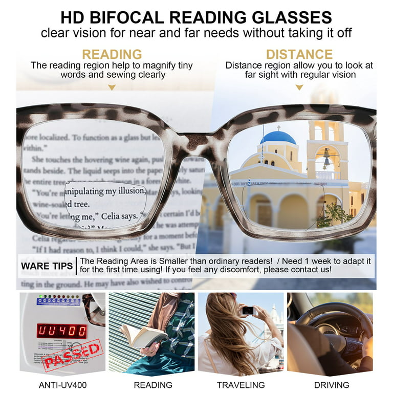 MARE AZZURO Bifocal Reading Glasses Women Blue Light Blocking Readers 1.0 1.25 1.5 1.75 2.0 2.25 2.75 3.0 3.5 (Leopard, 1.25) Protection with Spring Hinge, Polycarbonate Lens - Walmart.com