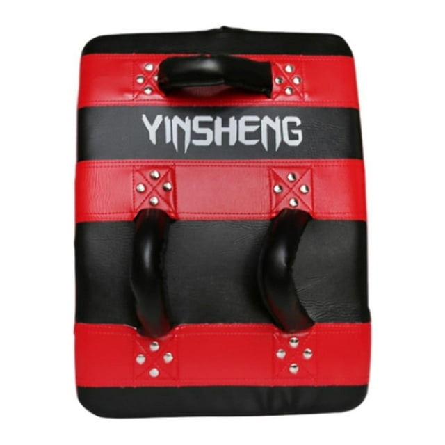Almencla Taekwondo Coussinet de Coup de Pied Grande Boxe Concentration Mitaines de Frappe, Cuir PU Kickboxing Muay Rouge
