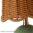 thumbnail image 6 of Stylehouse 12" Green Rattan Rechargeable LED Lamp, 6 of 9