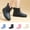 Black, variant on Women's Slip On Rain Boots Matte Ankle Waterproof Non-Slip Pull Rain Footwear Short Garden Work Rain Boots