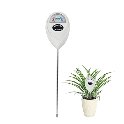 Medidor de humedad del suelo Censinda, monitor de humedad del suelo, blanco