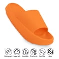 thumbnail image 4 of Orange Sandals for Women and Men,Non-Slip Bathroom Shower Sandals,Soft and Thick Sole Cloud Slippers, 4 of 8